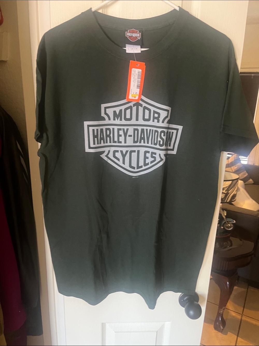 NWT- Harley-Davidson Forest Green Short Sleeve Tee with Shield Logo